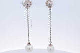 Tiffany & Co. Pearl Drop Stud Earrings In Sterling Silver 1.7 Grams Eb0226lxzde