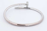 Cartier 18k White Gold Juste Un Clou Bracelet Size 16 32.1 Grams Eb0824rrxzdu