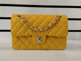 Chanel Yellow Quilted Lambskin Medium Flap Yellow Purse Rm0825izxz