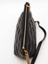 Saint Laurent Gaby Zipped Quilted Black Lambskin Shoulder Bag Eb1125pxzde