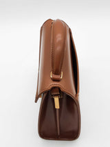 Yves Saint Laurent Brown Leather Cassandra Top Handle Bag Eb0426cxzde