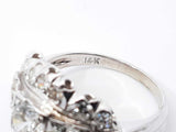 1.33 Cttw Diamond & 14k White Gold Art Deco Style Ring 4.3g Size 6 Fw0826loxzdu