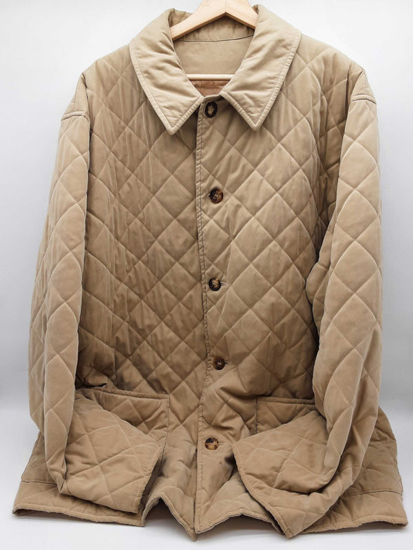 Hermes Khaki Tan Quilted Trench Coat Size 56 Do0625rxzde