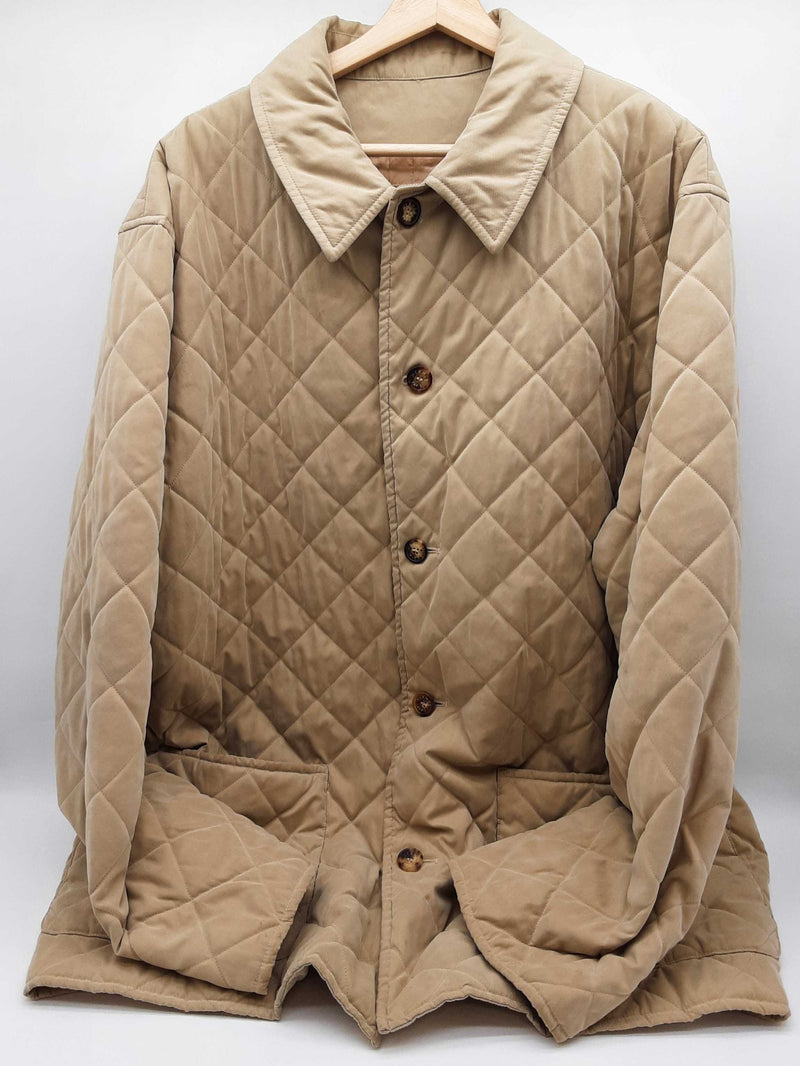 Hermes Khaki Tan Quilted Trench Coat Size 56 Do0625rxzde