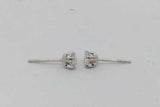 0.34cttw Diamond Stud Earrings In 14k White Gold 0.8 Grams Eb0926lxzsa