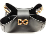 Dolce & Gabbana Dg Amore Black Leather Handbag Sd1125lzxzde