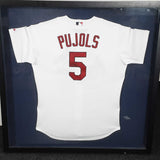 Framed Albert Pujols Autographed St. Louis Cardinals Home Jersey Sd0225orzde