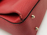 Gucci Interlocking G Red Leather Top Handle Bag Eb0726wxzdu