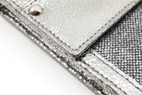 Jimmy Choo Metallic Silver Glitter Reese Clutch Eb0726crde