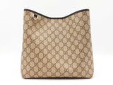 Gucci Emblem Medium Bucket Bag In Beige & Brown Gg Coated Canvas Fw0726rxzdu
