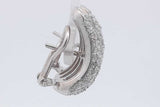 4.0cttw Diamond Stud Omega Back Earrings In 18k White Gold 18 Grams Eb0326loixsa