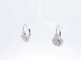 0.32 Cttw Diamond & 14k White Gold Halo Drop Earrings 4.3 Grams Fw0826ocrdu