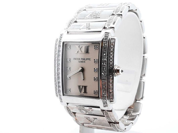 Patek Philippe Twenty~4 25mm 18k White Gold Quartz Watch Sd1025lzxxzde