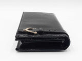 Gucci Nice Crossbody Wallet In Black Microguccissima Patent Leather Fw0126lrzdu