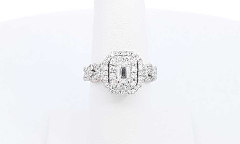 14k White Gold 1.32ctw Diamond Ring Size 6.5, 6.9 Grams Ebpordu 144030001967