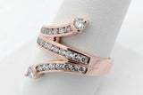 0.68cttw Diamond Ring In 14k Rose Gold 7.2 Grams Size 8.75 Eb1026wxzsa