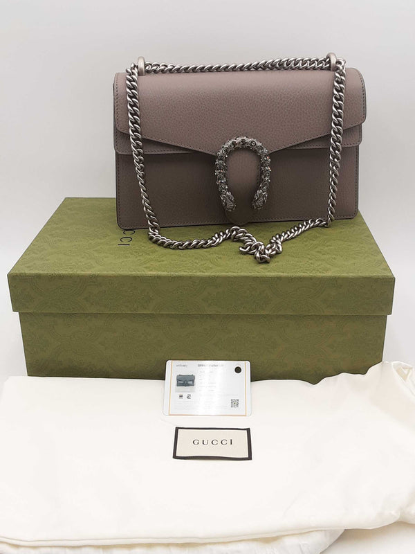 Gucci Dionysus Grey Leather Shoulder Bag Aa0125lxxzsa