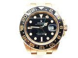 Rolex 40 Gmt Master Ii Black Dial 18k Yg Presidental Automatic Watch Do0125osxzxde