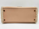 Michael Kors Hamilton Pale Pink Leather Shearling Satchel Do0926pxde