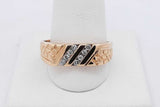 14k Yellow Gold Nugget Ring With Diamonds 6.1 Grams Size 10.75 Eb0526prxsa