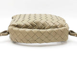 Bottega Veneta Mini Hop Bag In Travertine Green Intrecciato Leather Fw0326loxzdu