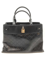 Michael Kors Gramercy Black Chain Logo Leather Satchel Tote Bag Do0826rxde