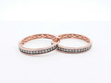 Le Vian 0.72 Cttw Diamond Hoop Earrings In 14k Rose Gold 7.9 Grams Fw0525prxdu
