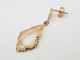 14k Yellow Gold 1.4g Drop Stud Earrings Do0526exde