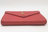 Yves Saint Laurent Cassandre Quilted Leather Envelope Chain Wallet Eb0526clrsa