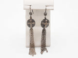 2.60 Cttw Diamonds 0.925 Silver 12.6g Cross Hook Dangle Earrings Do0725oxrde