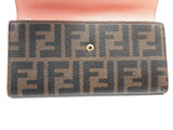 Fendi Zucca Tobacco Brown Logo Coated Canvas Wallet Do0325lcrde