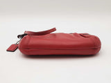 Coach Soho Pleated Wristlet Pouch In Red Leather Fw0926lrdu