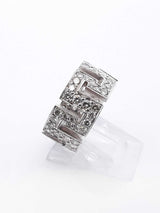 4.32 Cttw Diamond & Platinum Greek Key Eternity Band 14.6 Grams Size 5 Fw0625rzxdu