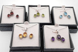 Set Of 5 Gemstone Ensemble Sets In Sterling Silver Eb0925crsa