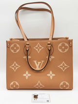 Louis Vuitton Onthego Beige Monogram Empreinte Leather Tote Bag Do0425exzxde