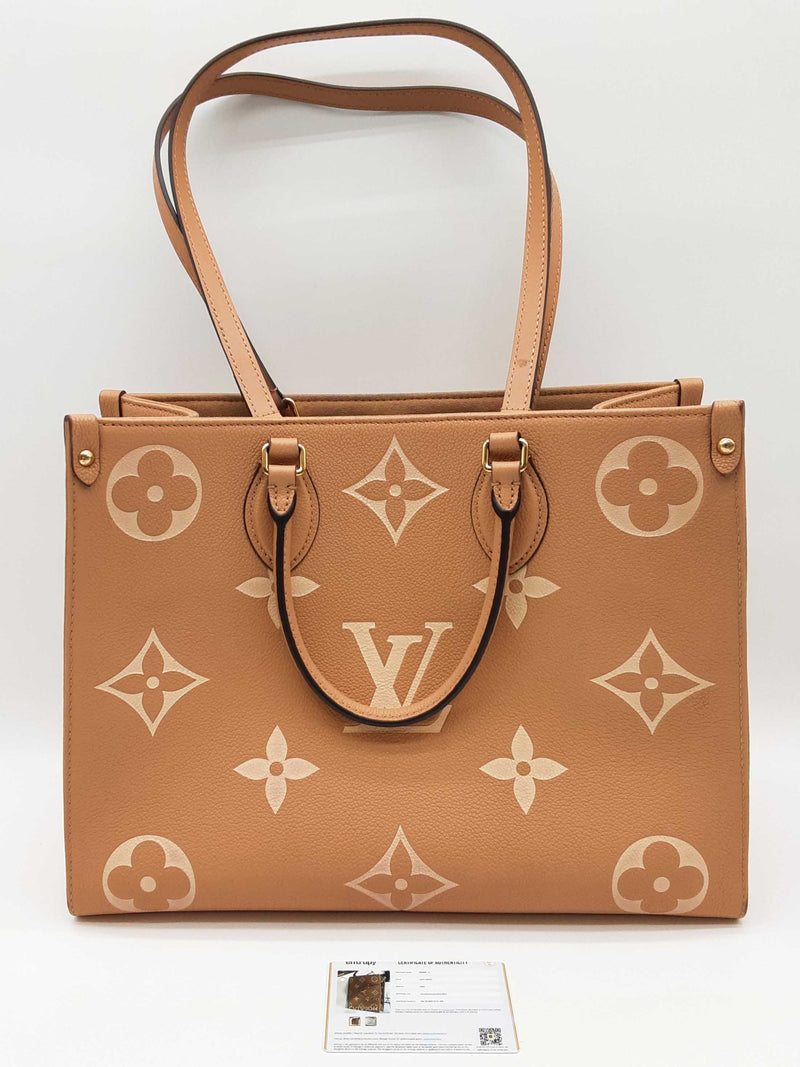 Louis Vuitton Onthego Beige Monogram Empreinte Leather Tote Bag Do0425exzxde