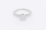 1.34cttw Diamond Ring In 14k White Gold 2.9 Grams Size 4.75 Eb0525loxzsa