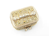 Prada Small Crystal-embellished Jewelry Case In Gold Satin Fw0726pzxdu
