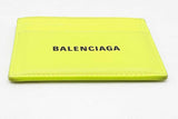Balenciaga Neon Yellow Card Holder Wallet Eb1025rxdu