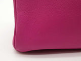 Hermes Birkin 25 Pink Chevre Mysore Red Interior Palladium Handbag Do0925lirxzde