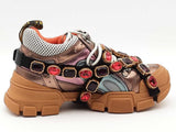 Gucci Flashtrek Sega Brown Size 35.5 Aa0826lzxsa