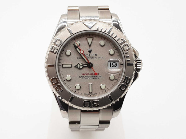 Rolex 35mm Yacht-master Silver Dial Platinum Bezel Steel Watch Do0825cxzxde