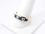 Sapphire & Lab-grown Diamond Ring In 10k Yellow Gold 6.5 Grams Size 9.75 Fw0126olrdu
