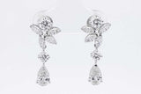 2.2cttw Lab Grown Diamond Drop Stud Earrings In 14k White Gold 3.2 Grams Eb0826ecrsa
