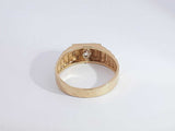 0.20 Cttw Diamond 10k Yellow Gold Solitaire Ring 6.1 Grams Size 13.5 Aa1025orzsa