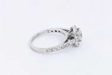 1.0ctw Diamond Ring In 14k White Gold 3.5 Grams Size 5.5 Eb0225lxxzsa