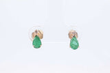 Green Gemstone Stud Earrings In 14k Yellow Gold 1 Gram Eb0924wrdu