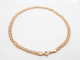 14k Yellow Gold Bismarck Link Bracelet / Anklet 2.8 Grams 9.5 Inch Fw0526lpxdu