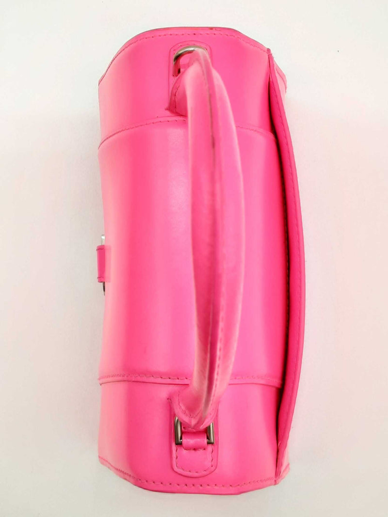 Balenciaga Hourglass Neon Pink Leather Crossbody Bag Do0724pxzde