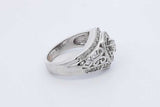 0.66cttw Diamond Ring In 14k White Gold 7.9 Grams Size 7 Eb0626irxdu